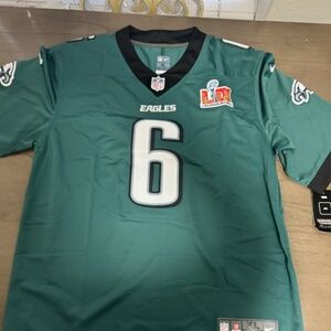 Devonta Smith Eagles Midnight Green Super Bowl Jersey Mens Size Medium, XL
